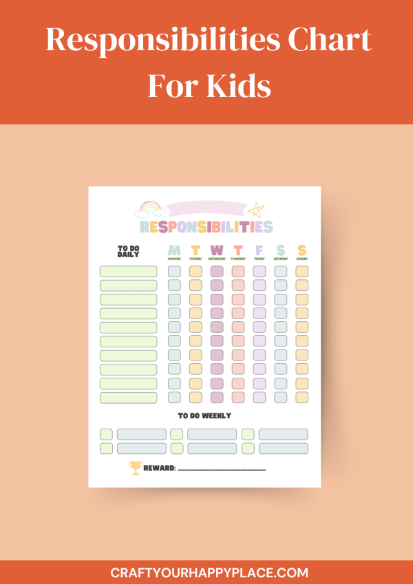 Responsibilities Chart For Kids Printables