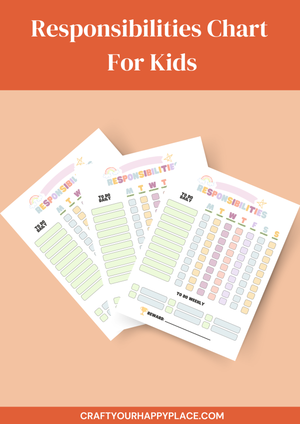 Responsibilities Chart For Kids Printables